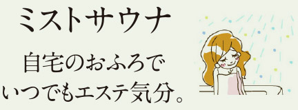 ミストサウナ 自宅のおふろでいつでもエステ気分。